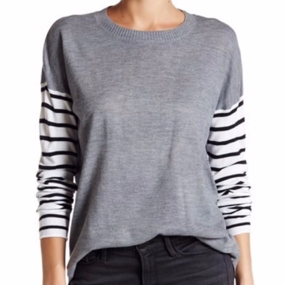 French Connection Sweaters - French Connection Drop Shoulder Stripe Sweater